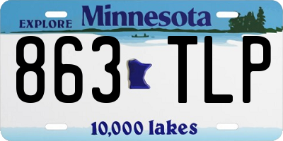 MN license plate 863TLP