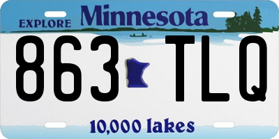 MN license plate 863TLQ