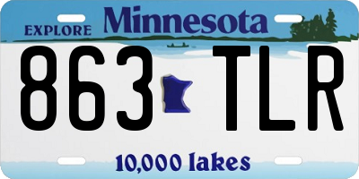 MN license plate 863TLR