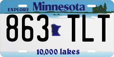 MN license plate 863TLT