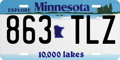 MN license plate 863TLZ
