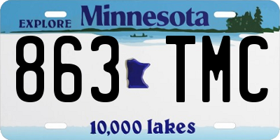 MN license plate 863TMC