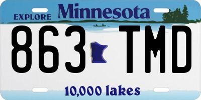 MN license plate 863TMD