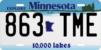 MN license plate 863TME