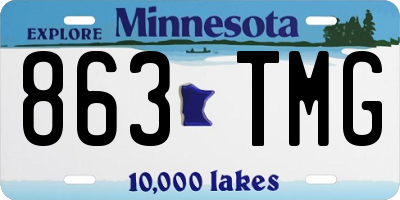 MN license plate 863TMG