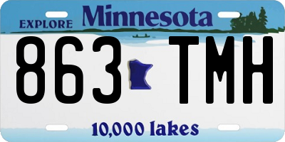 MN license plate 863TMH