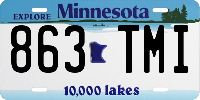 MN license plate 863TMI