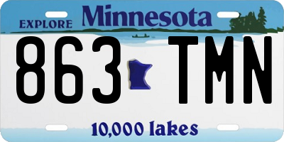 MN license plate 863TMN