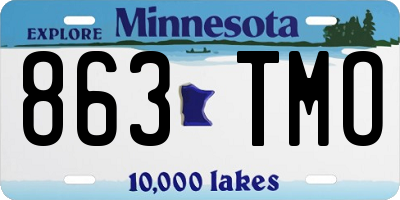 MN license plate 863TMO