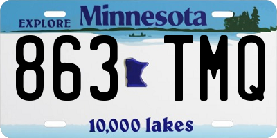 MN license plate 863TMQ