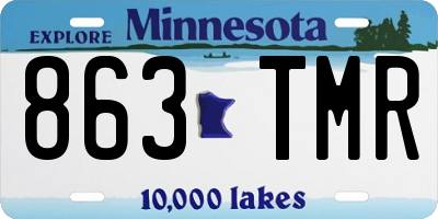 MN license plate 863TMR