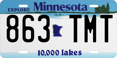 MN license plate 863TMT