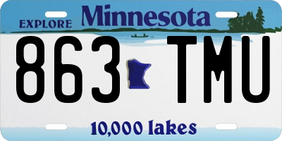 MN license plate 863TMU