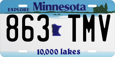 MN license plate 863TMV