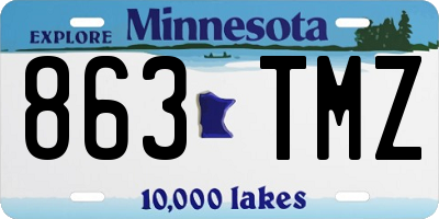 MN license plate 863TMZ