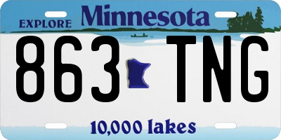 MN license plate 863TNG
