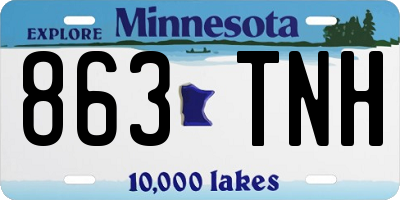 MN license plate 863TNH
