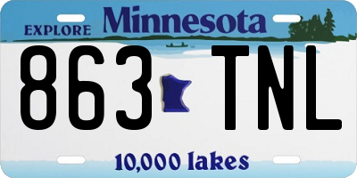 MN license plate 863TNL