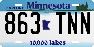 MN license plate 863TNN