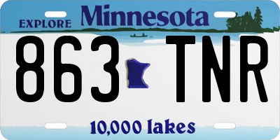 MN license plate 863TNR