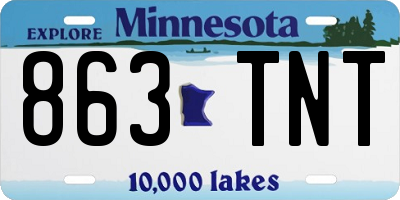 MN license plate 863TNT