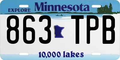 MN license plate 863TPB