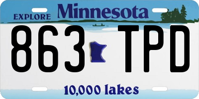 MN license plate 863TPD
