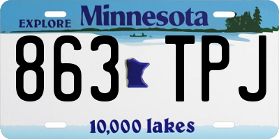 MN license plate 863TPJ