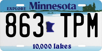 MN license plate 863TPM
