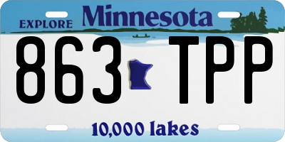 MN license plate 863TPP