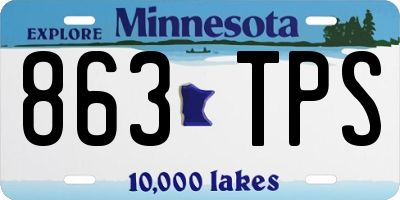 MN license plate 863TPS