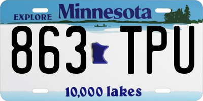 MN license plate 863TPU