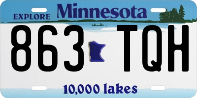 MN license plate 863TQH