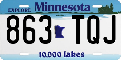 MN license plate 863TQJ