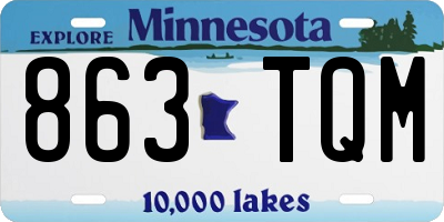 MN license plate 863TQM