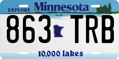 MN license plate 863TRB