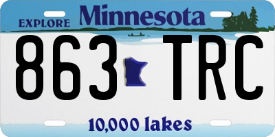 MN license plate 863TRC
