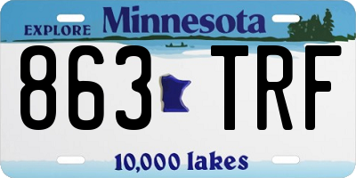 MN license plate 863TRF