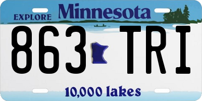 MN license plate 863TRI
