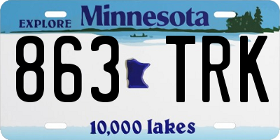 MN license plate 863TRK