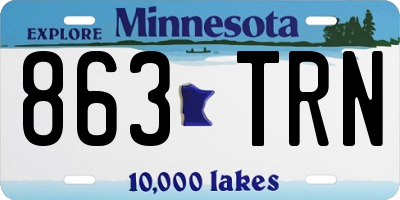 MN license plate 863TRN