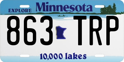 MN license plate 863TRP