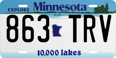 MN license plate 863TRV