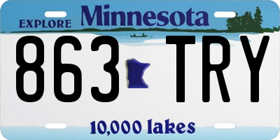 MN license plate 863TRY