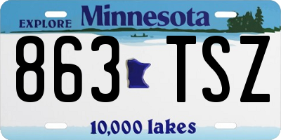 MN license plate 863TSZ