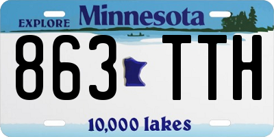 MN license plate 863TTH