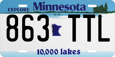 MN license plate 863TTL