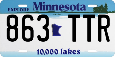 MN license plate 863TTR