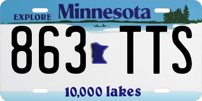 MN license plate 863TTS