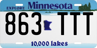 MN license plate 863TTT